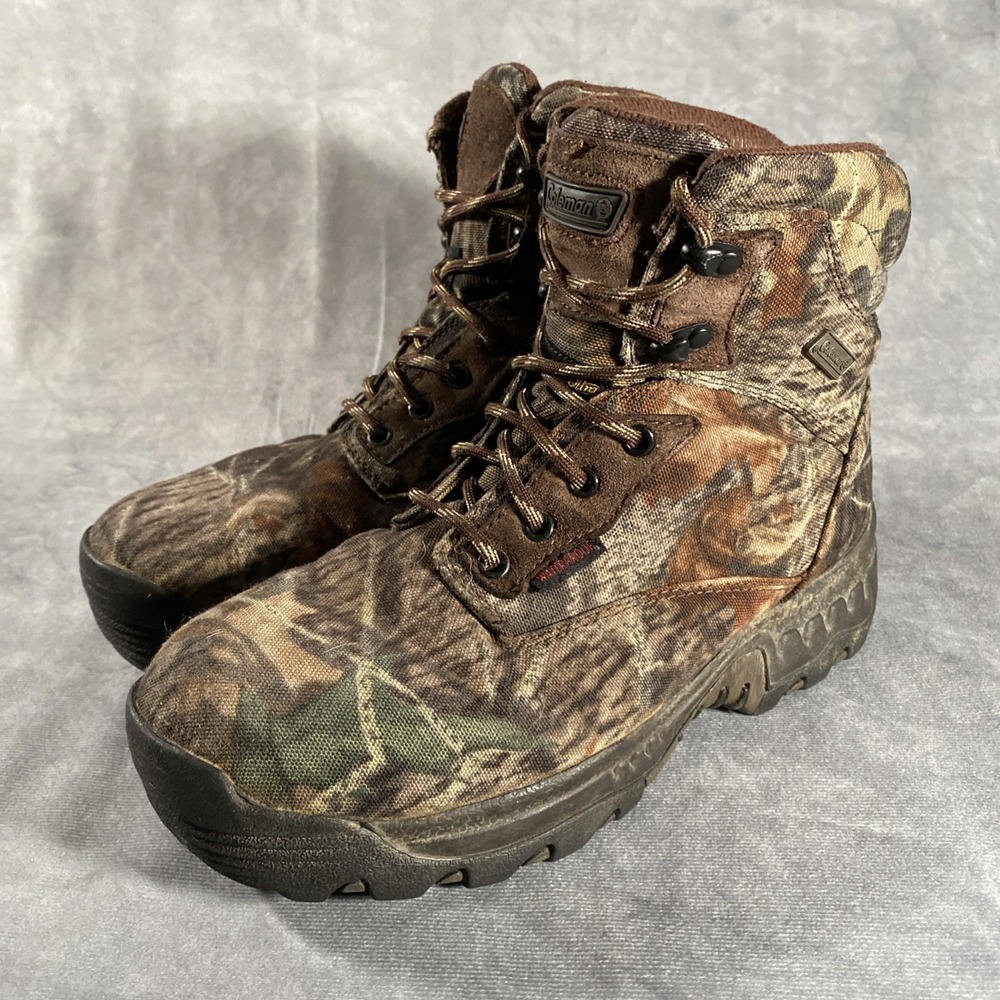 Coleman Waterproof Hunting Hiking Size 9 Boots Camouflage Lace Up Gorpcore